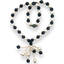 Natural Tourmaline & Pearl Gemstone Handmade Necklace