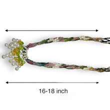 Natural Multi Tourmaline Pearl Citrine Peridot Gemstone Necklace