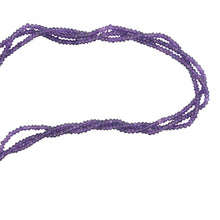 Natural Amethyst Rondelle Facet Cut Beads Gemstone Twisted Necklace