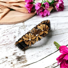 Handmade Brown Coconut Shell Band Stretchable Eco-Friendly Bracelet