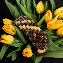 Handmade Natural Coconut Shell 1.5” Bracelet Stretchable Eco-Friendly Band