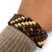 Handmade Natural Coconut Shell 1.5” Bracelet Stretchable Eco-Friendly Band