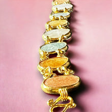 Handmade Natural Gemstone Oval Linked Bracelet 7 Inch Artisan Design Wristband