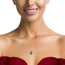 Colorful Rhinestone Ball Pendant Beaded Chain Necklace – Vibrant Sparkle Fashion Accessory