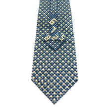 Handcrafted Pearl Tie Hues of Blue White Unique Neckwear