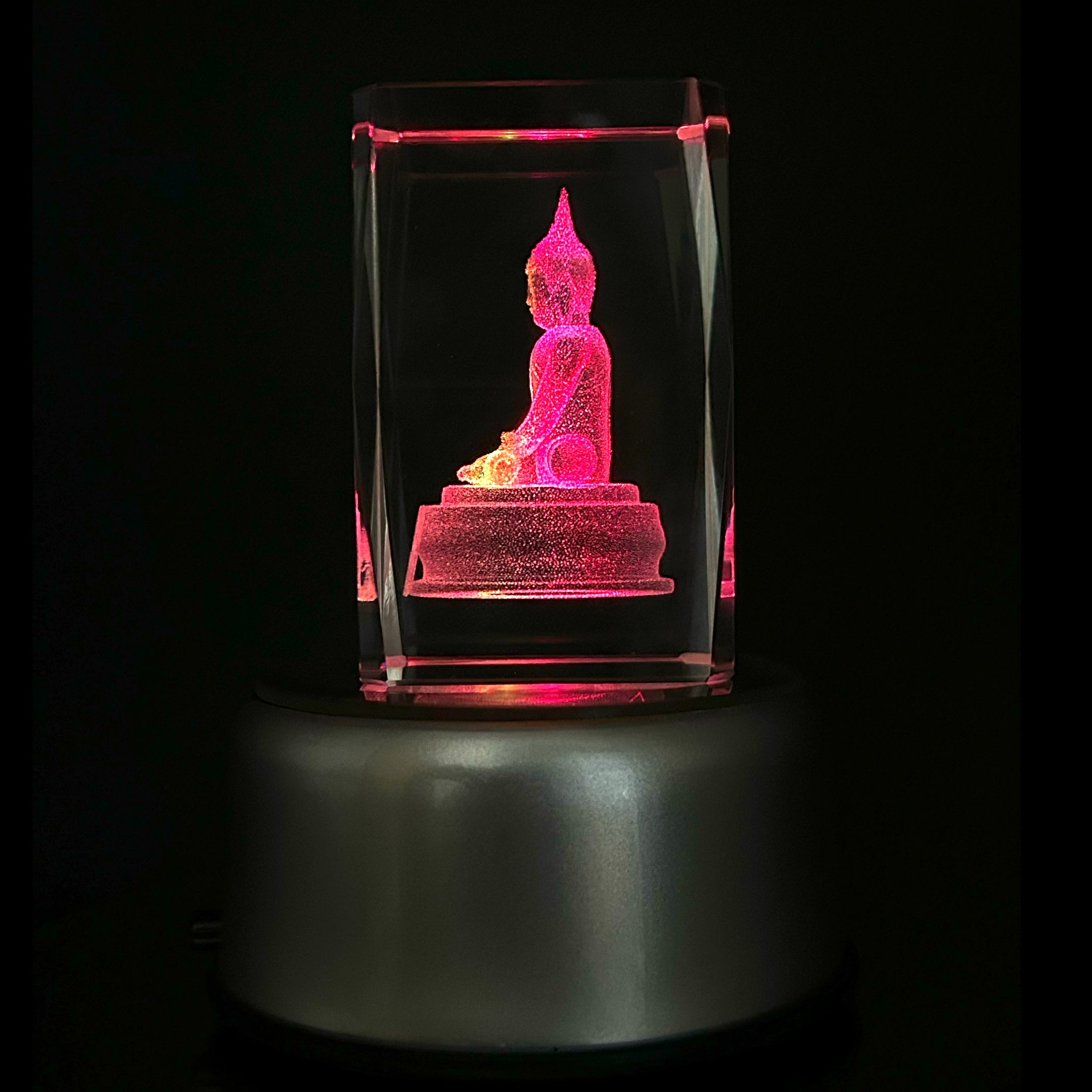 3D Crystal Buddha Glow Engraved Lamp