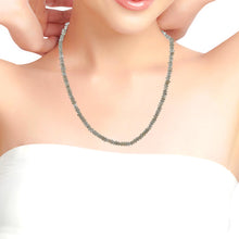 Natural Labradorite Rondelle Facet Cut Beads Gemstone Necklace