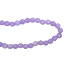 Natural Purple Jade Facet Ball Gemstone Necklace
