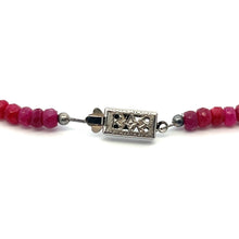 Natural Ruby Rondelle 4mm Facet Cut Bead Gemstone Necklace