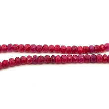 Natural Ruby Rondelle Facet Beads Gemstone Necklace