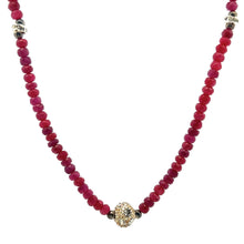 Natural Ruby Rondelle 4mm Facet Cut Bead Gemstone Necklace