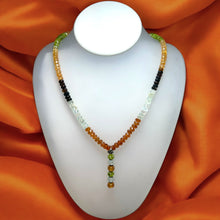 Natural Citrine Peridot Aquamarine Spessartite Smoky Quartz Handmade Necklace