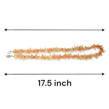 Natural Shaded Orange Coral Plain Chips Semiprecious Necklace