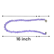 Natural Purple Jade Facet 8mm Ball Semiprecious Necklace