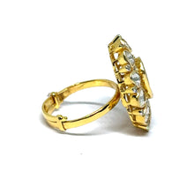 14K Yellow Gold Diamond Polki Ring – Classic Kundan Style Inspired by Traditional Indian Jewelry - JEWELNJOY