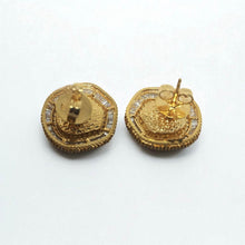 14K Yellow Gold Diamond Polki Earrings – Subtle Elegance Reflecting Mughal Craft Influence - JEWELNJOY