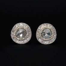 14K Yellow Gold Diamond Polki Earrings – Lightweight Design with Timeless Indian Character - JEWELNJOY