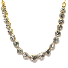 14K Yellow Gold Natural Diamond Polki Necklace in Classic Layout – Delicate Chain and Traditional Jewelry - JEWELNJOY