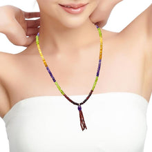 Amethyst Natural, Peridot, Garnet, Spessartite, and Citrine Necklace
