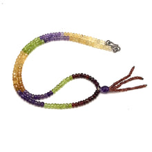 Amethyst Natural, Peridot, Garnet, Spessartite, and Citrine Necklace