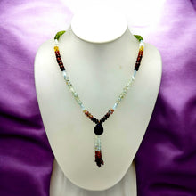 Citrine Natural, Peridot, Aqua, Spessartite, Pink Tourmaline, Blue Topaz, and Amethyst Necklace