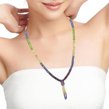 Peridot Natural, Citrine, Tanzanite, Garnet, and Amethyst Necklace