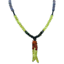 Citrine Natural, Tanzanite, Tsavorite, Peridot, and Spessartite Necklace