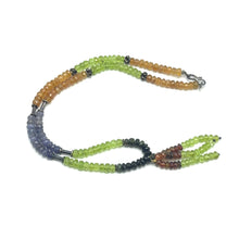 Citrine Natural, Tanzanite, Tsavorite, Peridot, and Spessartite Necklace