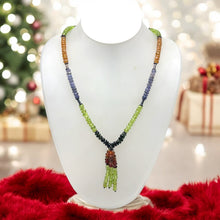 Citrine Natural, Tanzanite, Tsavorite, Peridot, and Spessartite Necklace