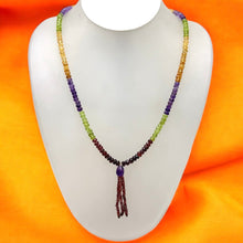 Amethyst Natural, Peridot, Garnet, Spessartite, and Citrine Necklace