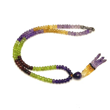Amethyst Natural, Spessartite Garnet, Peridot, and Citrine Necklace