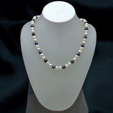 Pearl Classic Two-Tone White and Grey Necklace