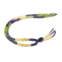 Peridot Natural, Tanzanite, Citrine, and Amethyst Gemstone Necklace
