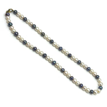 Pearl Classic Two-Tone White and Grey Necklace