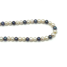 Pearl Classic Two-Tone White and Grey Necklace
