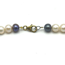 Pearl Classic Two-Tone White and Grey Necklace