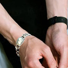 Bracelet South Sea Pearl 15 Carat Sterling Silver Cuban Link Unisex Unique Jewelry