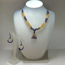 Cubic Zirconia Colored Rondelle Facet Necklace Earring Vibrant Set