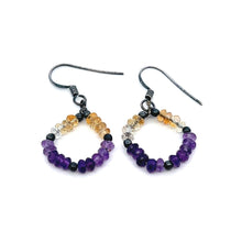 Cubic Zirconia Colored Rondelle Facet Necklace Earring Vibrant Set