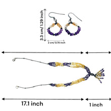 Cubic Zirconia Colored Rondelle Facet Necklace Earring Vibrant Set