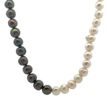 Pearl Modern Style White and Dark Brown Necklace