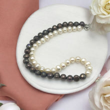 Pearl Modern Style White and Dark Brown Necklace