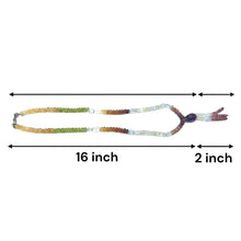 Pink Tourmaline Natural, Spessartite, Citrine, Peridot, Aqua, and Amethyst Necklace