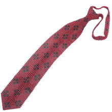 Handcrafted Diamond Pattern Pearl Tie Elegant Unique Necktie