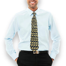 Handcrafted Chevron Pattern Pearl Tie Unique Modern Necktie