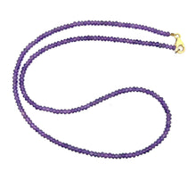 Natural Amethyst Africa Rondelle Facet Bead Gemstone Necklace Jewelry