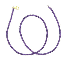 Natural Amethyst Africa Rondelle Facet Bead Gemstone Necklace Jewelry