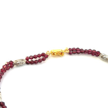 18K White Rose Gold Earring Necklace Set with Natural Diamond & Pink Tourmaline/Rhodolite Jewellery