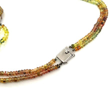 18K Gold Necklace Earring Set with Natural Diamond, Yellow Sapphire & Peridot Jewellery - JEWELNJOY