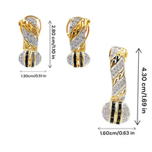 18K Two Tone Gold Pendant Earring Set with Natural Diamond & Sapphire Jewellery